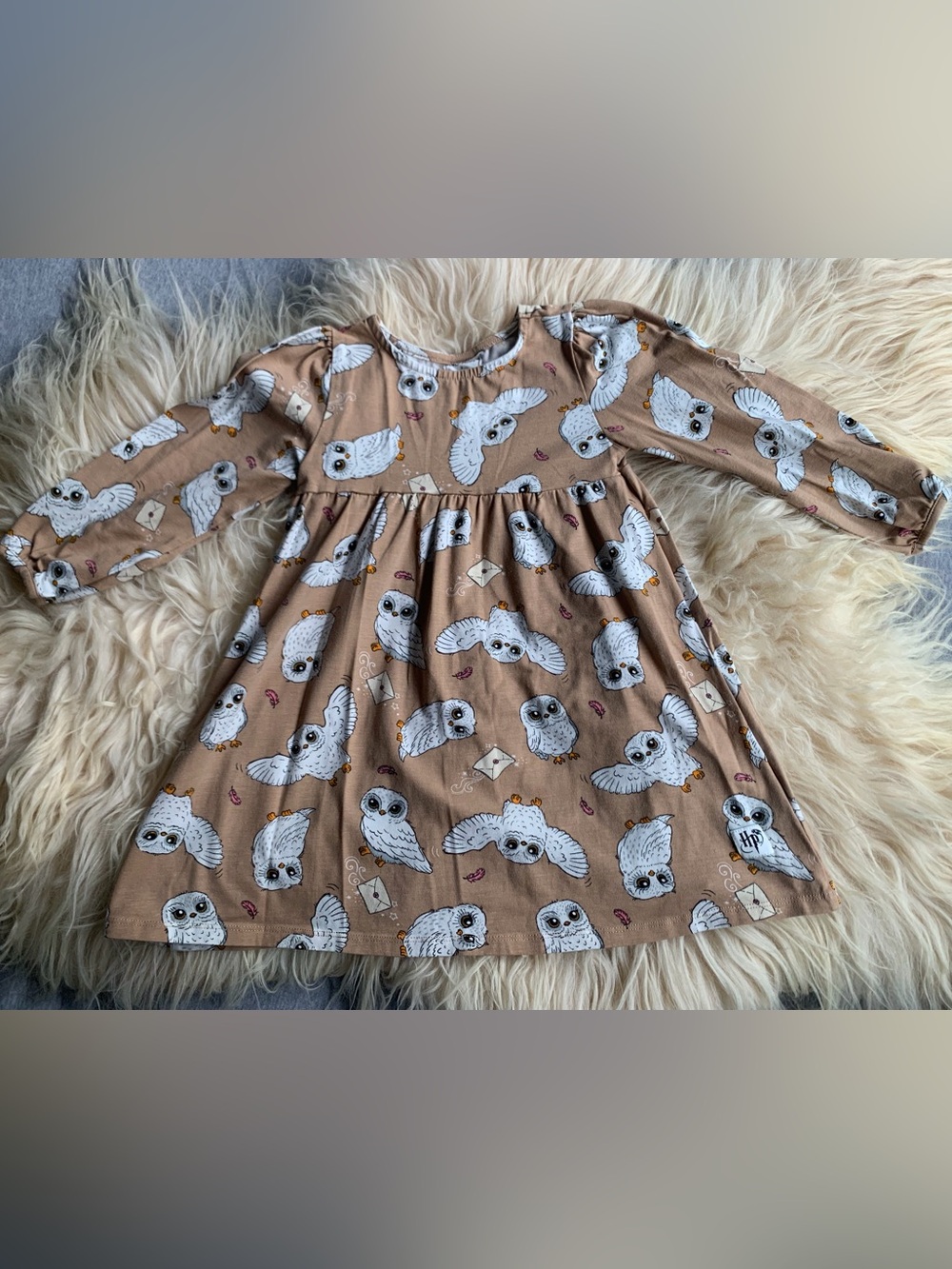 Harry Potter 5T cotton owl fall long sleeve dress